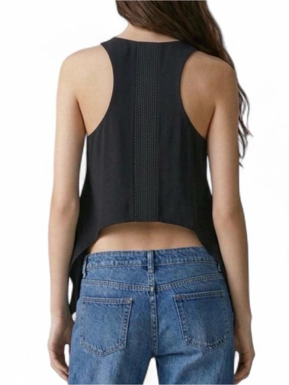 Ramy Brook 100% Silk Woven Panel Tank Top